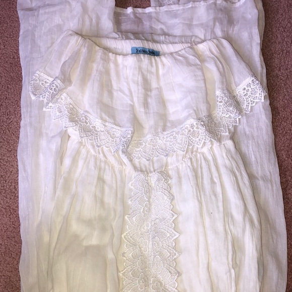 Boho White strapless dress - Picture 2 of 4